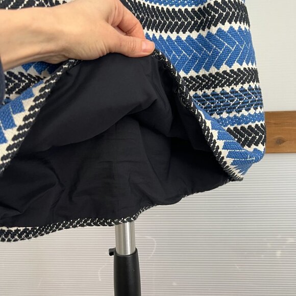 Anthro Nomad Norman Carper Textural Herringbone Stripe Mini Skirt POCKETS! Sz‎ S - Picture 6 of 14